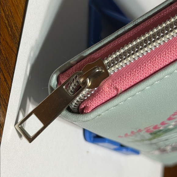 Disney Mint Green Bambi deer & Thumper rabbit bunny zipper Wallet - Picture 9 of 12